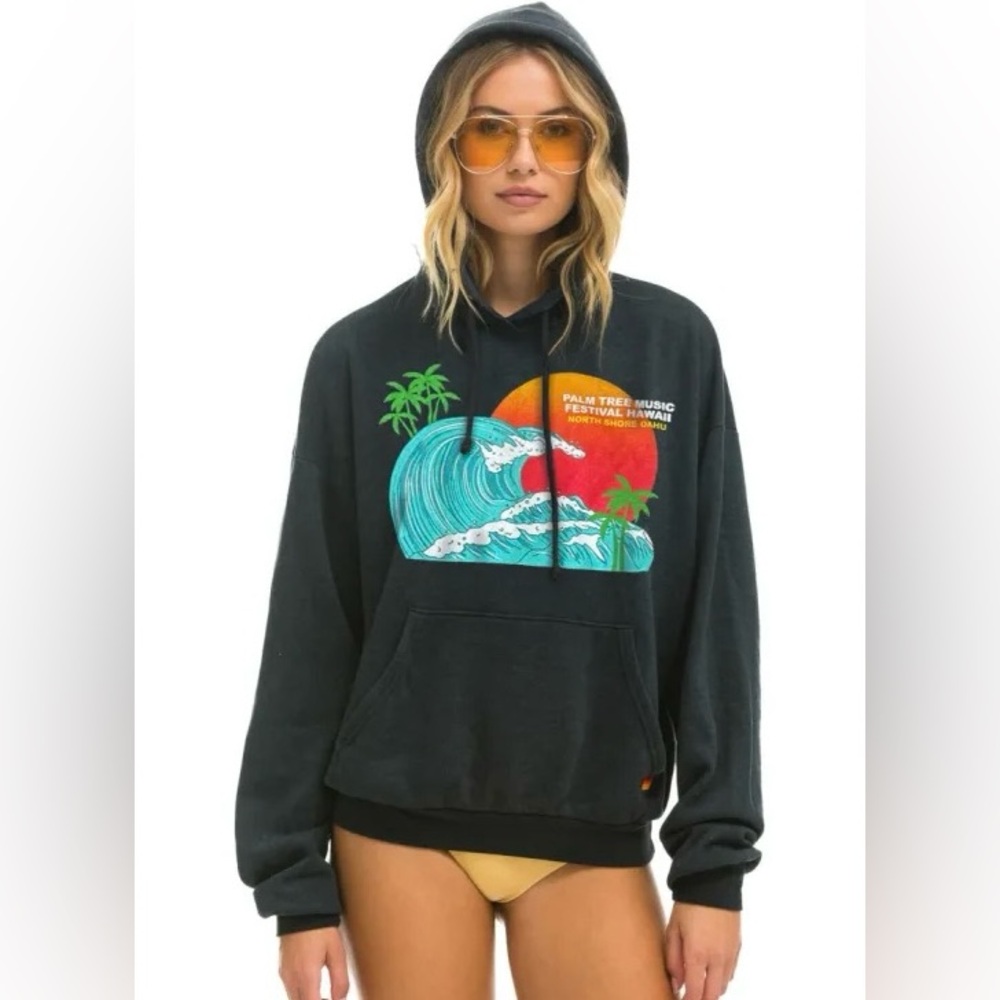 AVIATOR NATION x Palm Tree Music Festival North Shore Oahu Hoodie Unisex XS ๐ - Picture 4 of 13